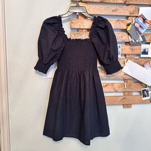 Elegant Black puff sleeve Mini Dress